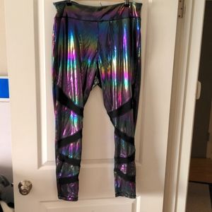 Rainbow Metallic New York & Company Leggings XXL
